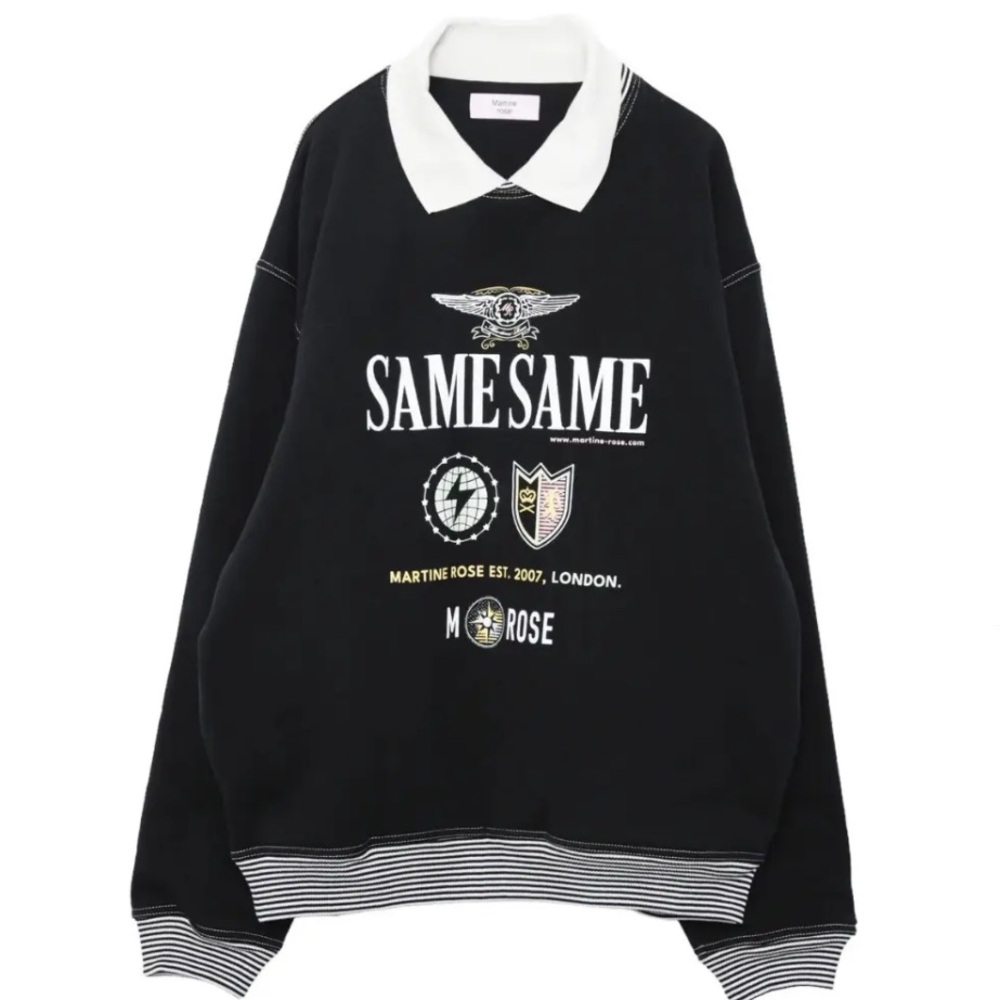 Martine Rose Black and White Striped Sweatshirt